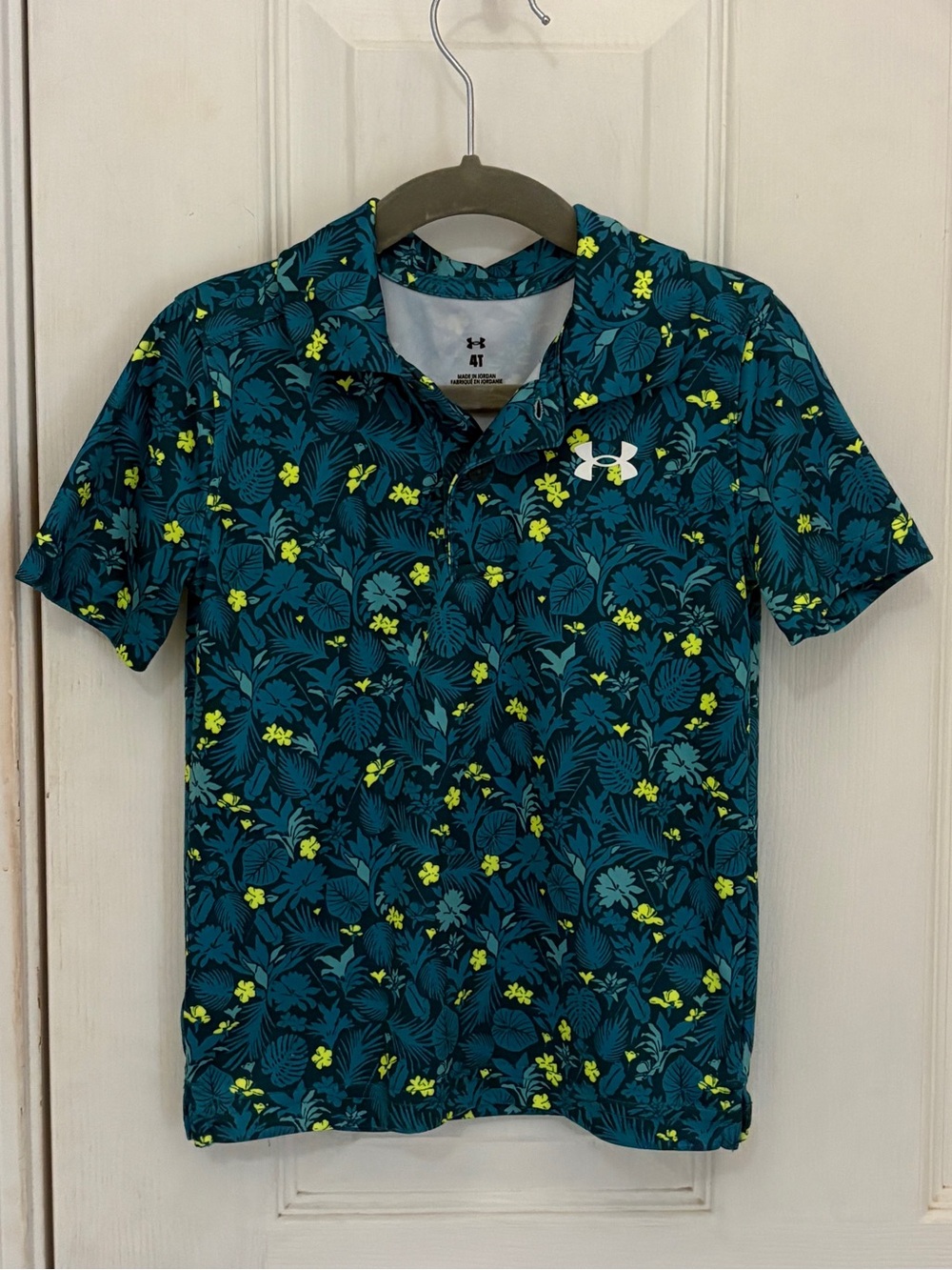 Under Armour Toddler Boys Tropical Print Athletic Style Dri-Fit Polo